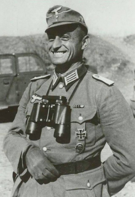 Major Joseph Gangl kurz vor dem Gefecht