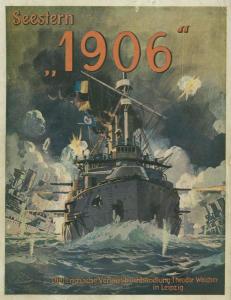 Das Titelbild von „1906“ aus der Feder des Berliner Marinemalers und Illustrators Georg Martin Das Bild zeigt das Titelbild von „1906“ aus der Feder des Berliner Marinemalers und Illustrators Georg Martin
