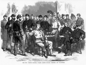 The War: French National Guards, Gardes Mobiles, Pompiers, and Volunteers (source: Illustrated London News, 3.9.1870, http://commons.wikimedia.org/wiki/File:Franco-Prussian_War-_Illustrated_London_News,_September_3,_1870.PNG?uselang=de) The War: French National Guards, Gardes Mobiles, Pompiers, and Volunteers (source: Illustrated London News, 3.9.1870, http://commons.wikimedia.org/wiki/File:Franco-Prussian_War-_Illustrated_London_News,_September_3,_1870.PNG?uselang=de)