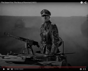 James Mason als Erwin Rommel im Film „The Desert Fox: The Story of Rommel“ 1951/20th Century Fox, Screenshot, auf Youtube https://www.youtube.com/watch?v=T4n48bVGom8