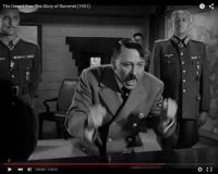 Abb. 8: Hitler (Luther Adler) wird hysterisch („The Desert Fox: The Story of Rommel“ 1951/20th Century Fox, Screenshot, auf Youtube https://www.youtube.com/watch?v=T4n48bVGom8)