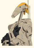 B1-Kommando-Kampfdroide, ursprünglich im Dienst der Handelsföderation, später Teil der Streitkräfte der Separatisten. Bild: © xkonradox / Pixabay (Pixabay License), Quellenlink: https://pixabay.com/illustrations/b1-star-wars-droid-robot-war-4934716/